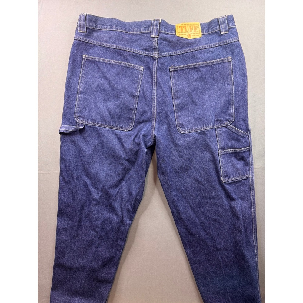 Texas‎ Tuff Mens Blue Denim Carpenter Workwear Jeans Hammer Loop 44x32